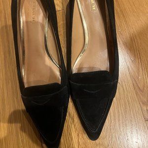 Coach "Winnie" Black, suede shoes, size 6.5